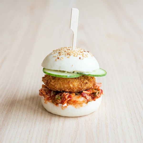 Fried Chicken Kimchi Bao